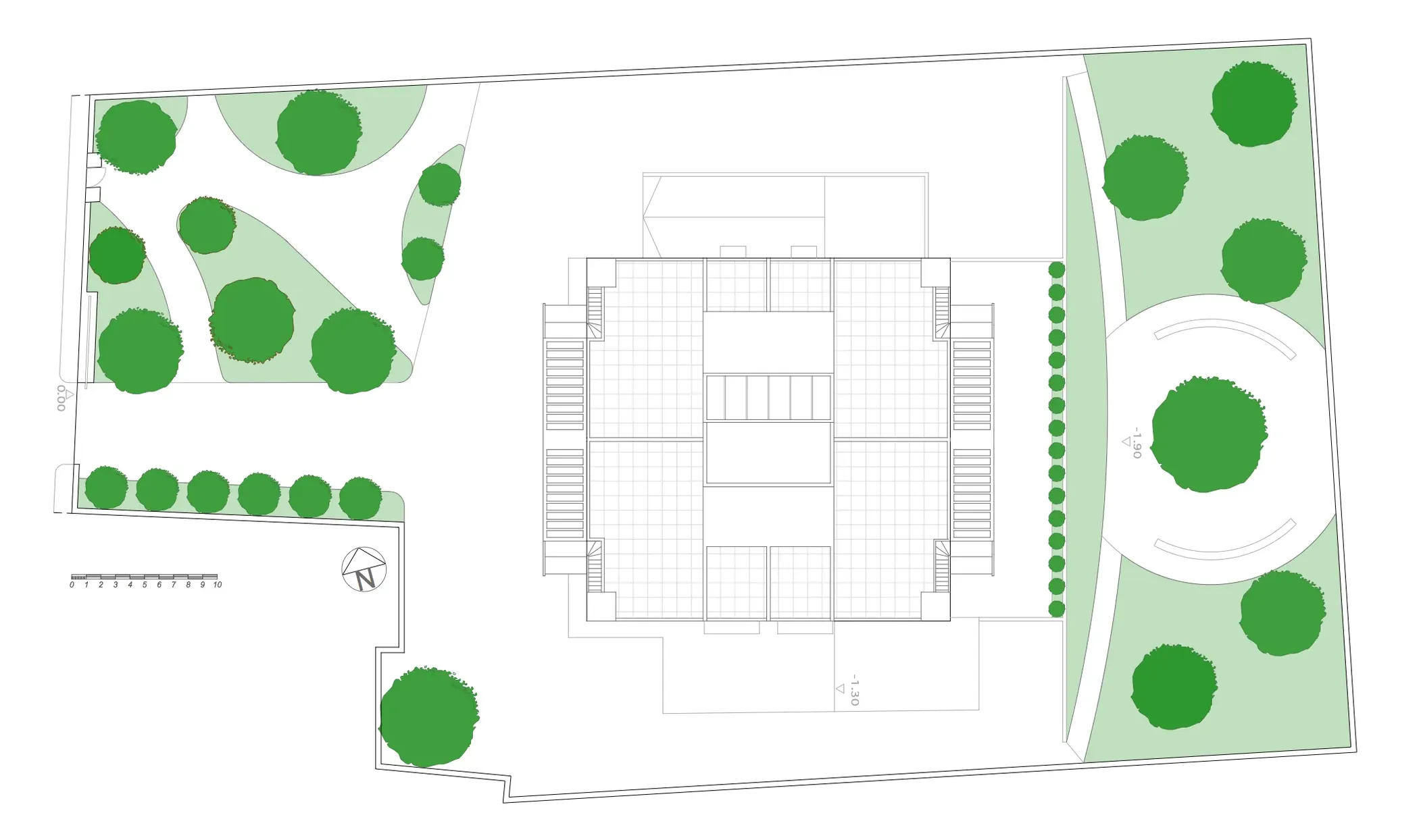 Palazzo Amaricusa: planimetria del lotto e del giardino