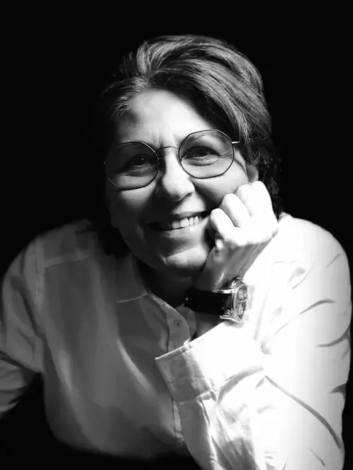 Ritratto in bianco e nero di Annalisa Macina, architetto